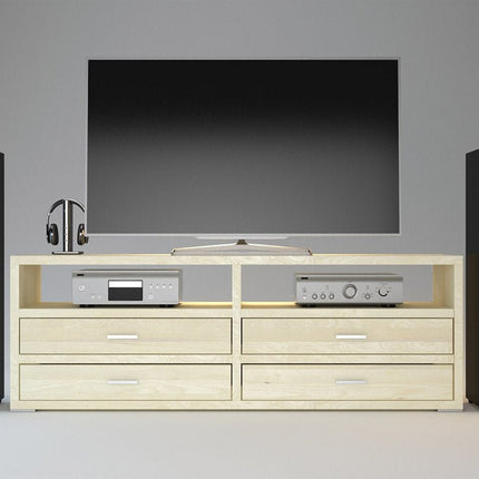SEO. PEDENZA TV - Sideboard/Longboard Massivholz Kommode - Weiss Linkreich