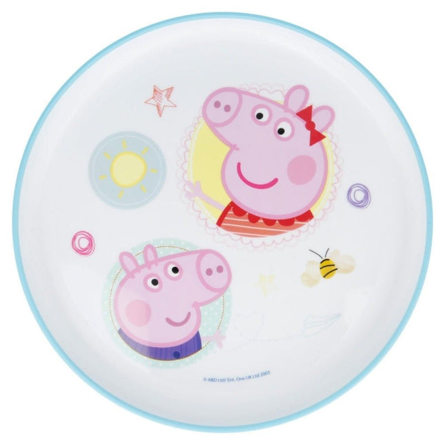 SEO. Peppa Pig Teller - rutschfester Plastik Teller für Kinder - Linkreich