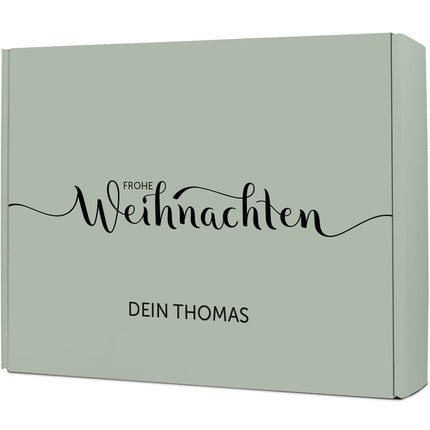 SEO. Personalisierte DIY Geschenkbox - Frohe Weihnachten mit Wunschtext - Mint Linkreich