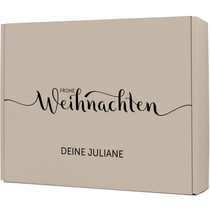 SEO. Personalisierte DIY Geschenkbox - Frohe Weihnachten mit Wunschtext - Creme Linkreich