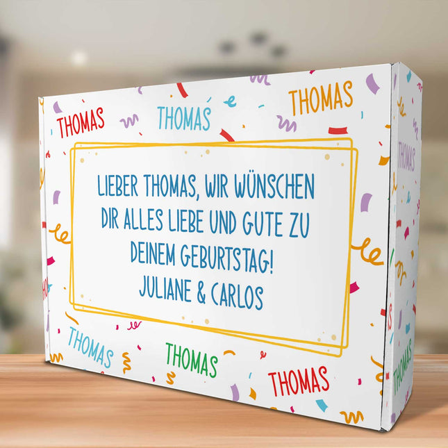 SEO. Personalisierte DIY Geschenkbox - Geburtstag mit Wunschtext - Linkreich