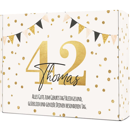 SEO. Personalisierte DIY Geschenkbox - Gold mit Wunschtext - Linkreich