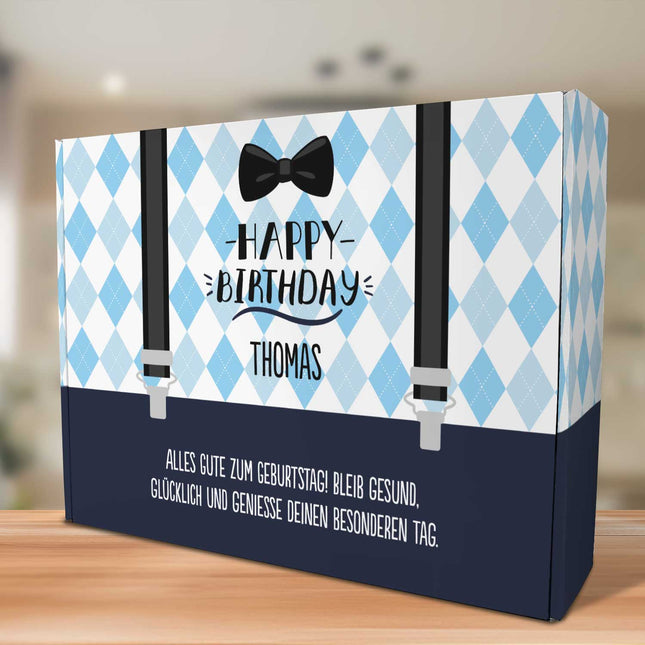 SEO. Personalisierte DIY Geschenkbox - Hosenträger mit Wunschtext - Linkreich