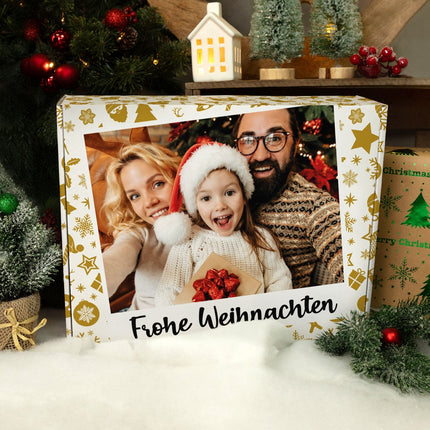 SEO. Personalisierte DIY Geschenkbox mit Retro Foto Design - Gold Linkreich