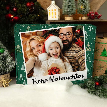 SEO. Personalisierte DIY Geschenkbox mit Retro Foto Design - Grün Linkreich