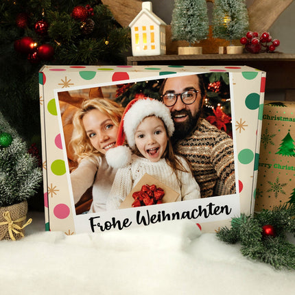 SEO. Personalisierte DIY Geschenkbox mit Retro Foto Design - Bunt Linkreich