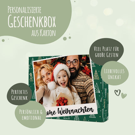 SEO. Personalisierte DIY Geschenkbox mit Retro Foto Design - Grün Linkreich