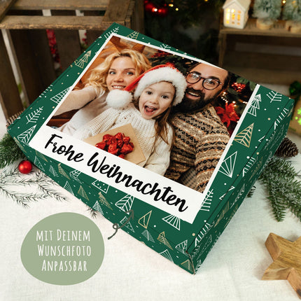 SEO. Personalisierte DIY Geschenkbox mit Retro Foto Design - Grün Linkreich