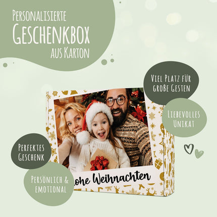 SEO. Personalisierte DIY Geschenkbox mit Retro Foto Design - Gold Linkreich