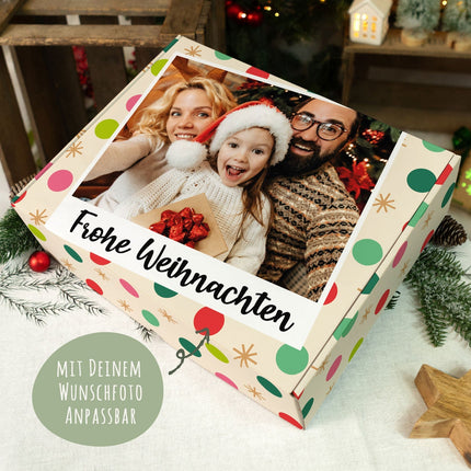 SEO. Personalisierte DIY Geschenkbox mit Retro Foto Design - Bunt Linkreich
