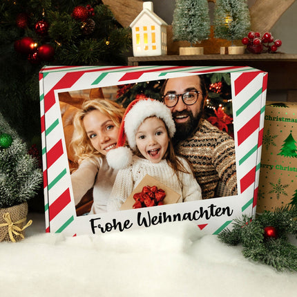 SEO. Personalisierte DIY Geschenkbox mit Retro Foto Design - Bunt Linkreich