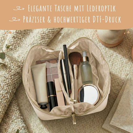 SEO. Personalisierte eckige Kosmetiktasche mit Name für Kosmetik & MakeUp - Oyster Linkreich