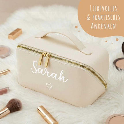 SEO. Personalisierte eckige Kosmetiktasche mit Name für Kosmetik & MakeUp - Oyster Linkreich