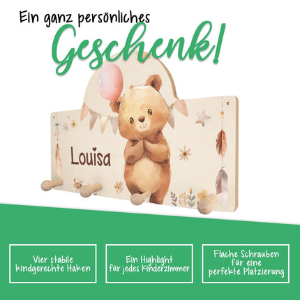 SEO. Personalisierte Garderobe fürs Kinderzimmer - Bär - Linkreich