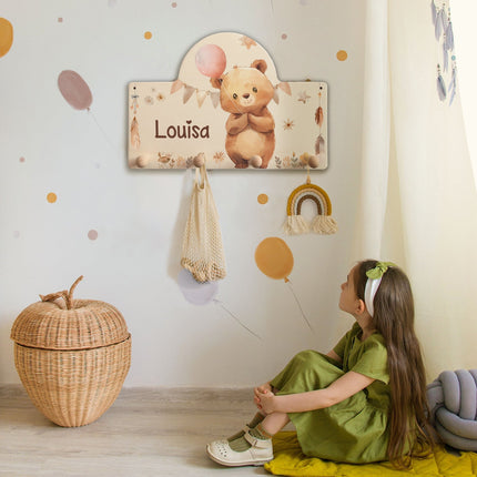 SEO. Personalisierte Garderobe fürs Kinderzimmer - Bär - Linkreich