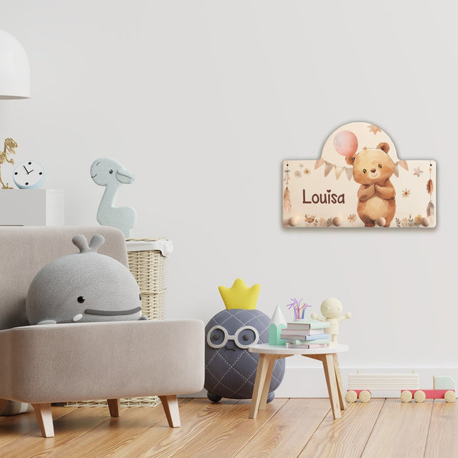SEO. Personalisierte Garderobe fürs Kinderzimmer - Bär - Linkreich