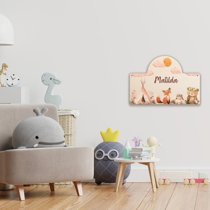 SEO. Personalisierte Garderobe fürs Kinderzimmer - Camping - Linkreich