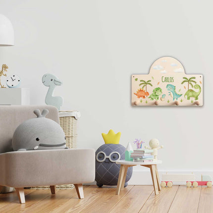 SEO. Personalisierte Garderobe fürs Kinderzimmer - Dino - Linkreich