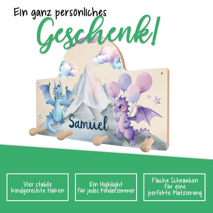 SEO. Personalisierte Garderobe fürs Kinderzimmer - Drache - Linkreich