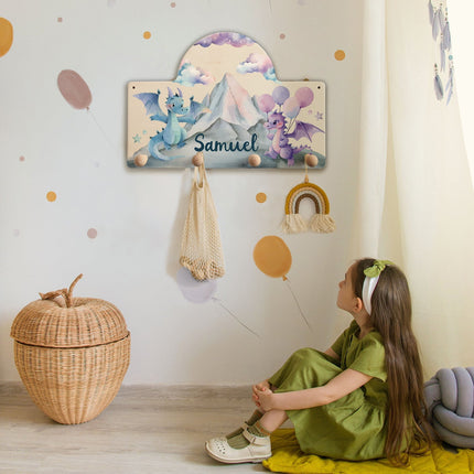 SEO. Personalisierte Garderobe fürs Kinderzimmer - Drache - Linkreich
