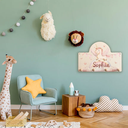SEO. Personalisierte Garderobe fürs Kinderzimmer - Einhorn - Linkreich