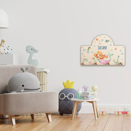 SEO. Personalisierte Garderobe fürs Kinderzimmer - Meerjungfrau - Linkreich