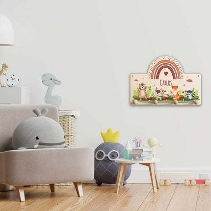 SEO. Personalisierte Garderobe fürs Kinderzimmer - Tiergruppe Waldtiere - Linkreich