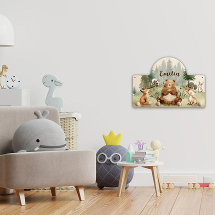 SEO. Personalisierte Garderobe fürs Kinderzimmer - Wald - Linkreich