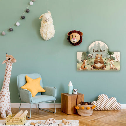 SEO. Personalisierte Garderobe fürs Kinderzimmer - Wald - Linkreich