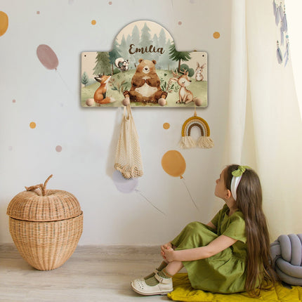 SEO. Personalisierte Garderobe fürs Kinderzimmer - Wald - Linkreich