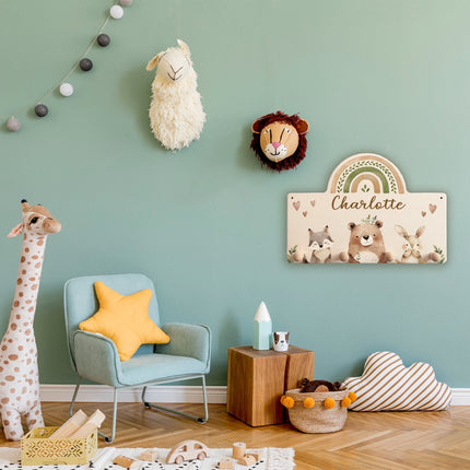 SEO. Personalisierte Garderobe fürs Kinderzimmer - Waldtiere - Linkreich