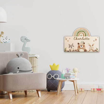 SEO. Personalisierte Garderobe fürs Kinderzimmer - Waldtiere - Linkreich