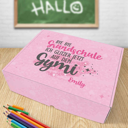 SEO. Personalisierte Geschenkbox - Bye Bye Grundschule - Einschulung - Linkreich
