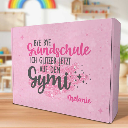 SEO. Personalisierte Geschenkbox - Bye Bye Grundschule - Einschulung - Linkreich