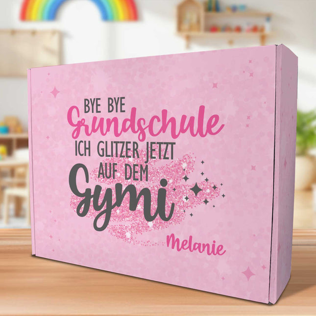 SEO. Personalisierte Geschenkbox - Bye Bye Grundschule - Einschulung - Linkreich