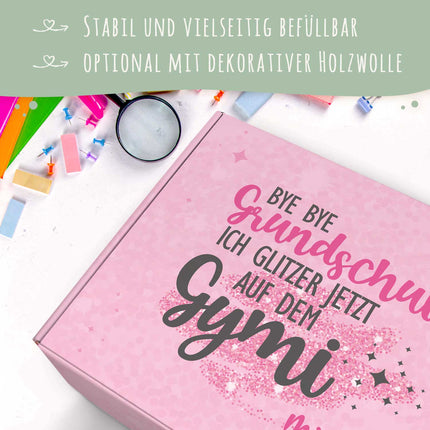 SEO. Personalisierte Geschenkbox - Bye Bye Grundschule - Einschulung - Linkreich
