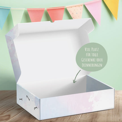 SEO. Personalisierte Geschenkbox - Hurra ich bin ein Schulkind - Einschulung - Linkreich