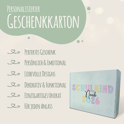 SEO. Personalisierte Geschenkbox - Schulkind Kreide - Einschulung - Linkreich