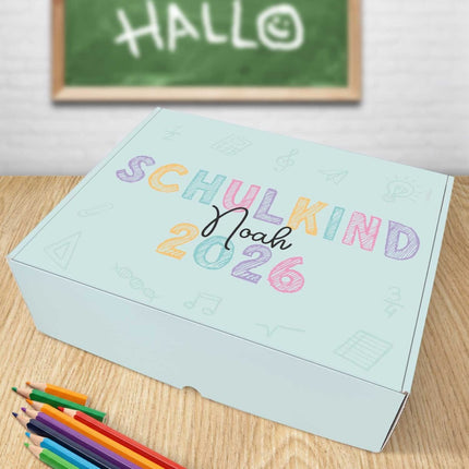 SEO. Personalisierte Geschenkbox - Schulkind Kreide - Einschulung - Linkreich