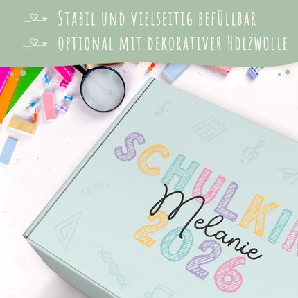 SEO. Personalisierte Geschenkbox - Schulkind Kreide - Einschulung - Linkreich