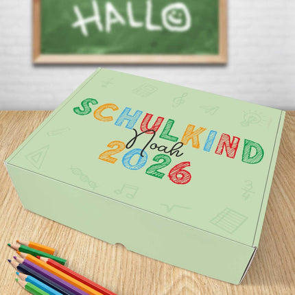 SEO. Personalisierte Geschenkbox - Schulkind Kreide - Einschulung - Linkreich