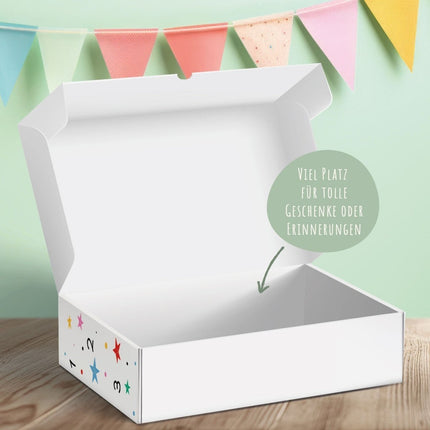 SEO. Personalisierte Geschenkbox - Schulkind Regenbogen - Einschulung - Linkreich