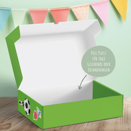 SEO. Personalisierte Geschenkbox - Schulranzen - Einschulung - Blau Linkreich