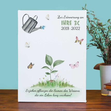 SEO. Personalisierte Leinwand - Geschenk zum Abschied für Erzieher und Lehrer - Setzling - Linkreich