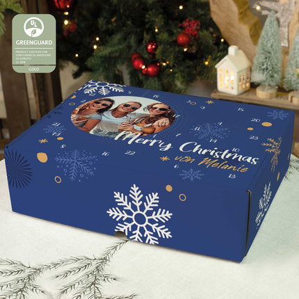SEO. Personalisierter DIY Adventskalender Fotomotiv Kreis mit Foto & Namen zum selbst Befüllen - Linkreich