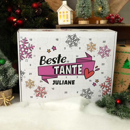 SEO. Personalisierter DIY Adventskalender mit Beste/Bester Design zum selbst Befüllen - Beste Tante Linkreich