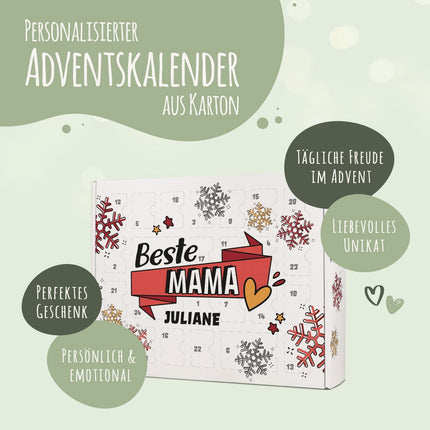 SEO. Personalisierter DIY Adventskalender mit Beste/Bester Design zum selbst Befüllen - Beste Mama Linkreich