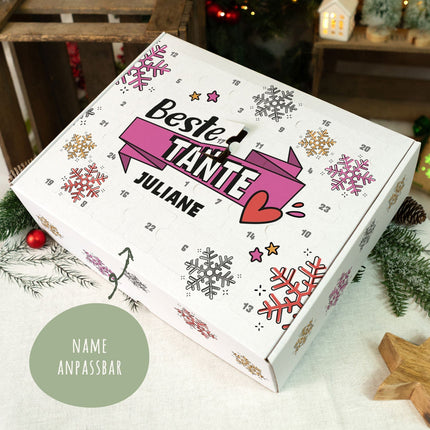 SEO. Personalisierter DIY Adventskalender mit Beste/Bester Design zum selbst Befüllen - Beste Tante Linkreich