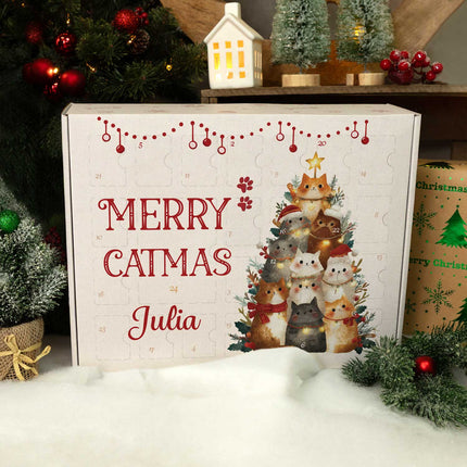 SEO. Personalisierter DIY Adventskalender mit Catmas Design zum selbst Befüllen - Linkreich