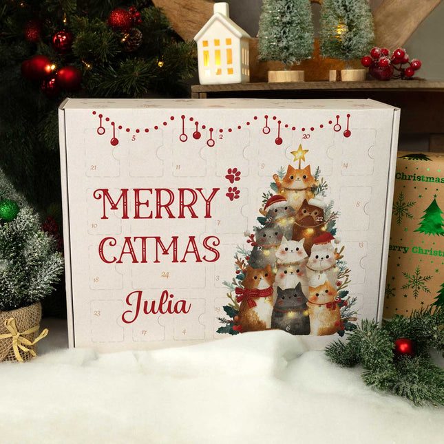 SEO. Personalisierter DIY Adventskalender mit Catmas Design zum selbst Befüllen - Linkreich